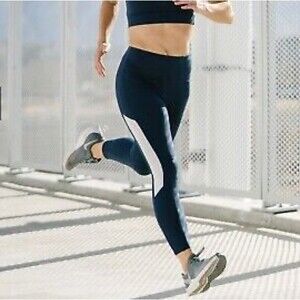 NWT Zyia Active Leggings Black Primo Mesh Hi-Rise 7/8 Length Womens Size 0 | XXS